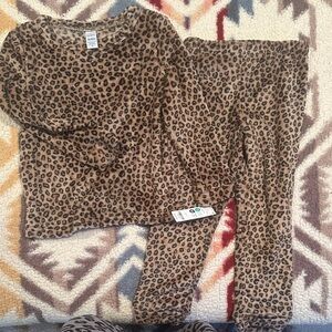 Carter's Brown Leopard Print Kids Pajama Set